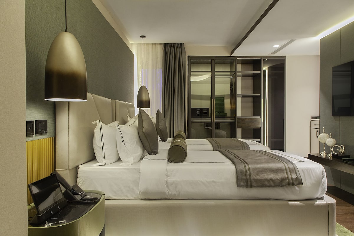 1 chambre, draps en coton égyptien, literie de qualité