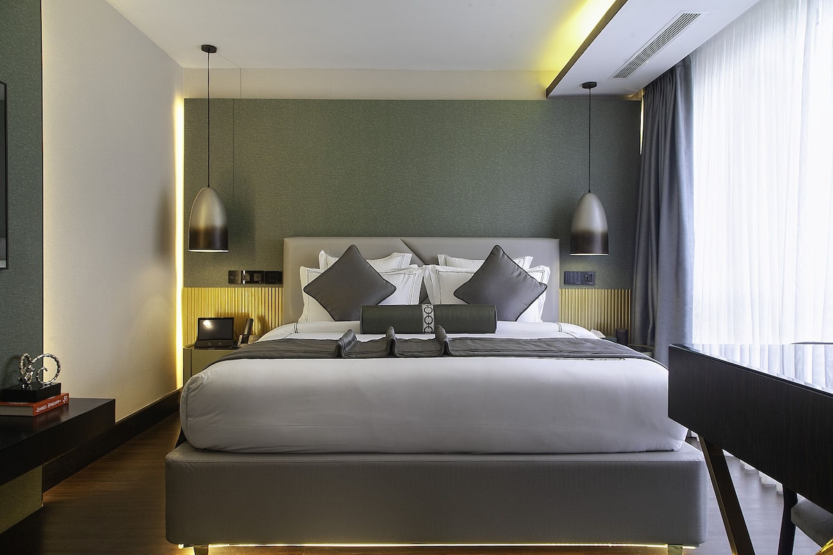 Deluxe eenpersoonskamer | 1 slaapkamer, lakens van Egyptisch katoen, luxe beddengoed