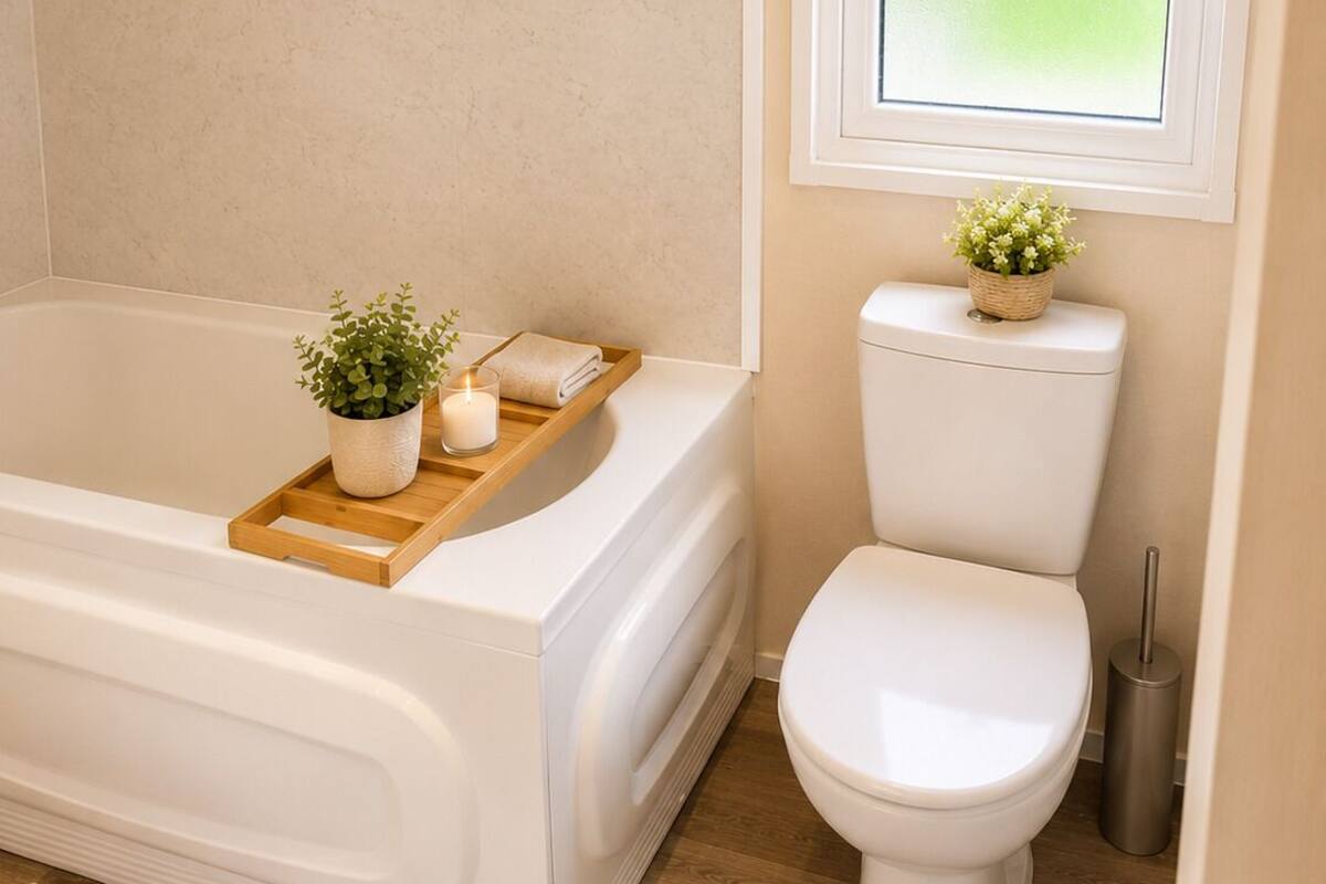Mobile Home Luxe, 2 chambres, non-fumeur | Salle de bain