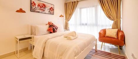 In-room safe, blackout curtains, iron/ironing board, free WiFi