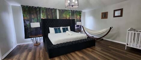 4 bedrooms, iron/ironing board, travel crib, WiFi