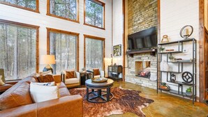 Smart TV, fireplace, DVD player