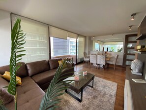 Apartment, 3 Bedrooms, Balcony | Living area - "exclusive Apt Parque San Damián" (Santiago)