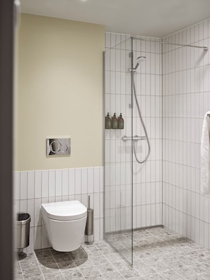 Ducha, secador de pelo, toallas