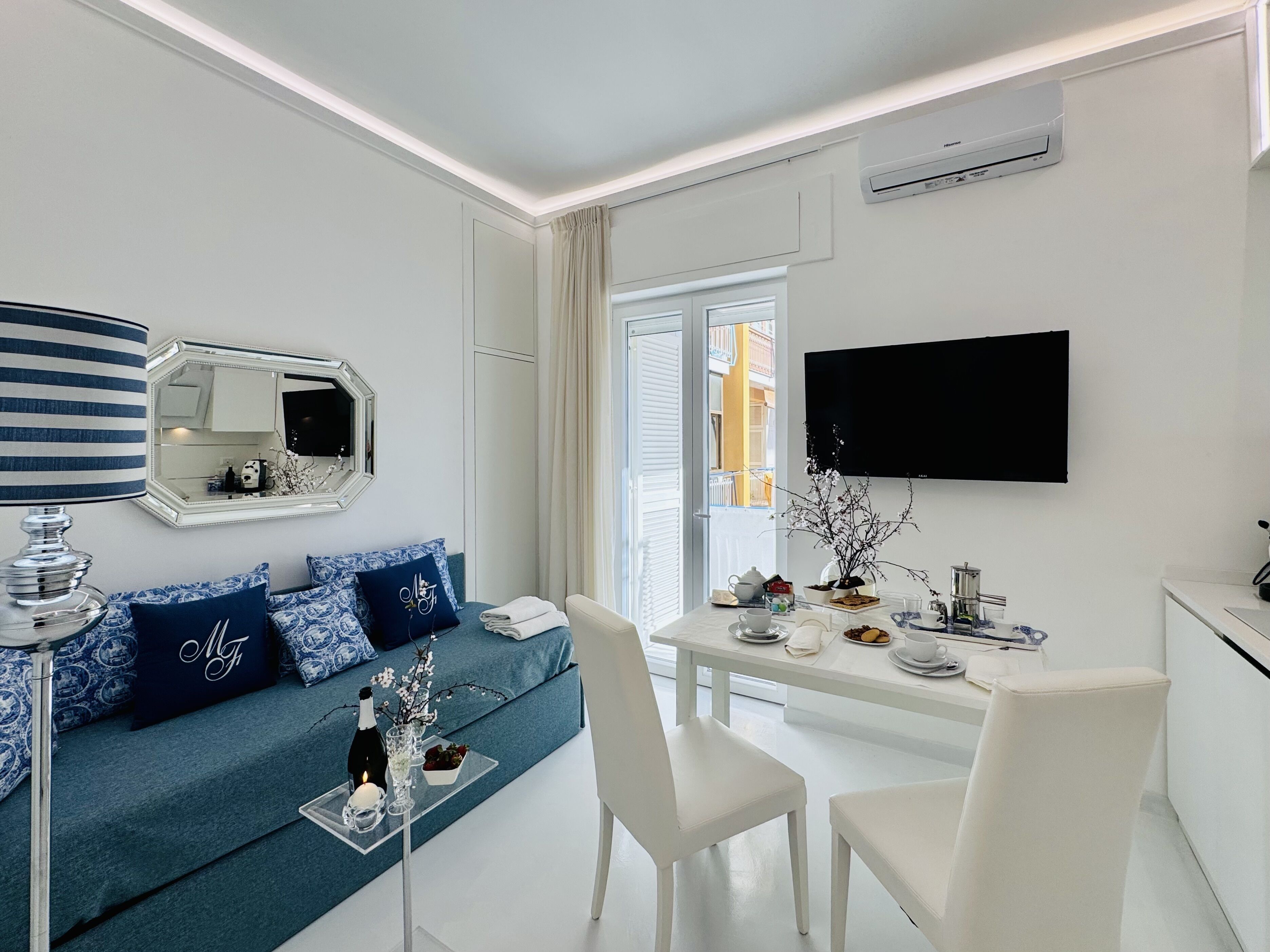 Superior Apartment, Balcony, Garden View | Living area | 32-inch flat-screen TV with cable channels, Netflix, streaming services