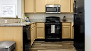 Fridge, dining tables