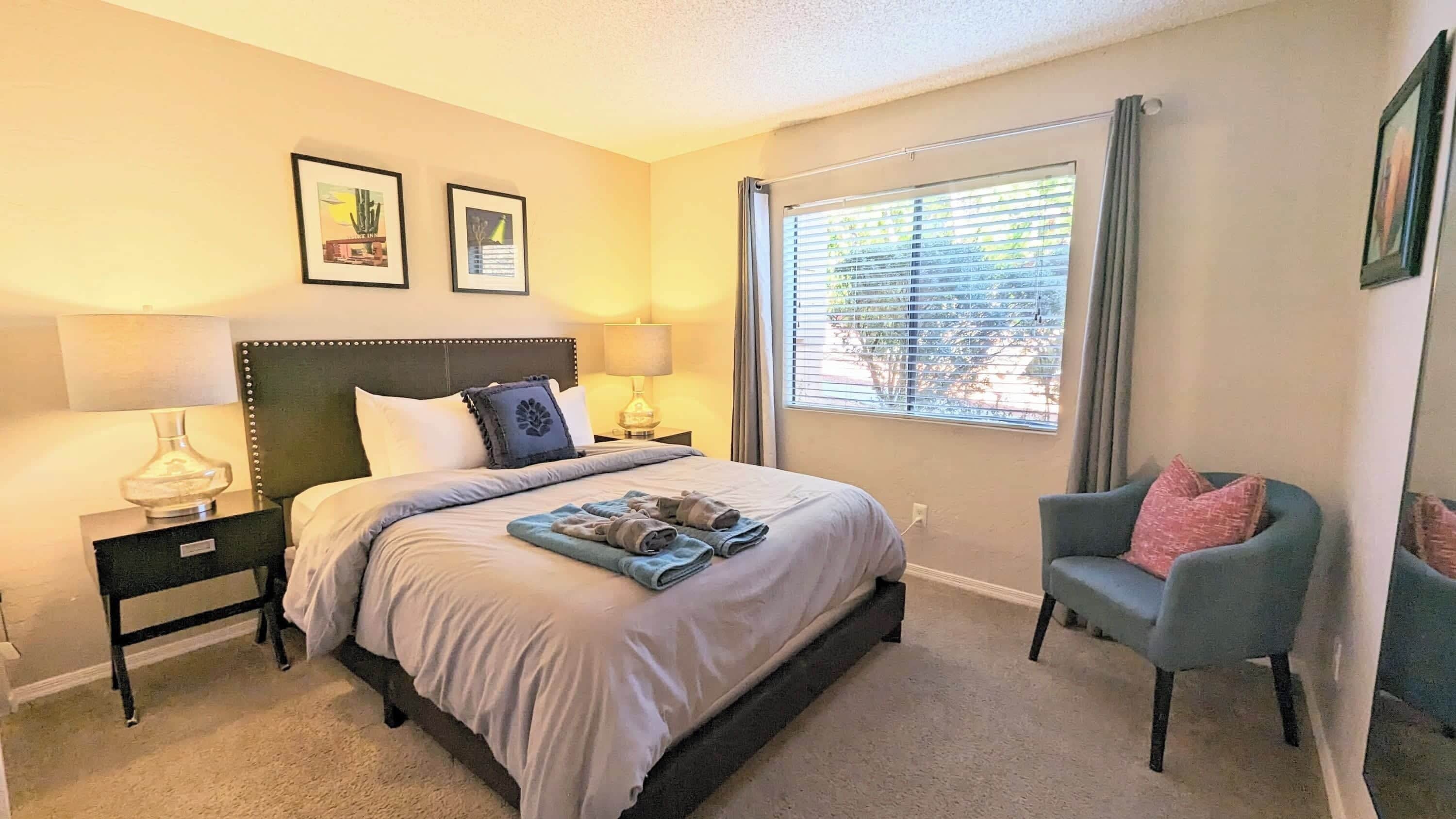 2 bedrooms, iron/ironing board, travel cot, WiFi