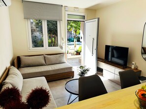 Apartamento, 1 quarto, vista para o jardim | Área de estar