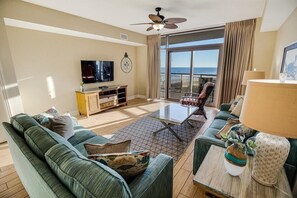 TV - Whirlpool Sanctuary: 3 Bdrm Oceanfront Condo (North Myrtle Beach)