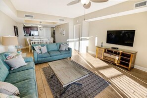 TV - Whirlpool Sanctuary: 3 Bdrm Oceanfront Condo (North Myrtle Beach)