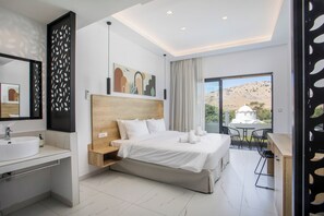 Double Room | Premium bedding, in-room safe, iron/ironing board - Aiora Aqua Resort (Rhodes)