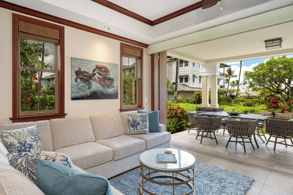 Interior - Enjoy luxurious furnishings and a short walk to the beach from this villa! (Waikoloa)