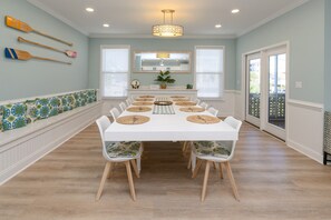 Dining - 2nd Row 5 BR Beach House with a Private Pool! The Gathering Place  (Surfside Beach)