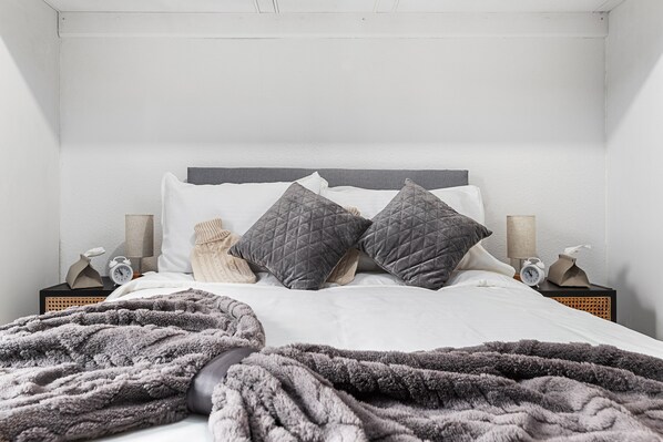 1 slaapkamer, een bureau, een strijkplank/strijkijzer, wifi