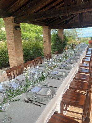 Utendørs bankettområde