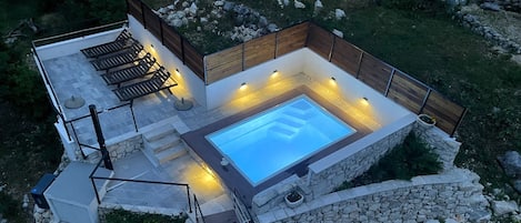 A heated pool