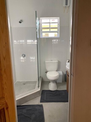 Shower, towels, soap, toilet paper - 2 bedroom house  (Vieux-fort)