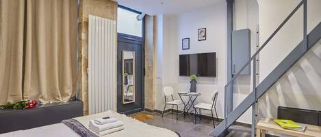 1 間睡房、熨斗/熨衫板、免費 Wi-Fi、床單