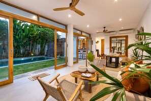 Villa - 4 soveværelser - ryger - privat pool | Opholdsområde