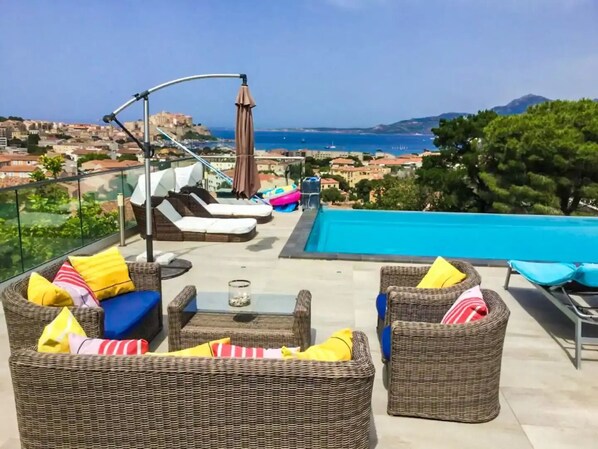 Outdoor pool, a heated pool