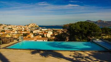 Outdoor pool, a heated pool