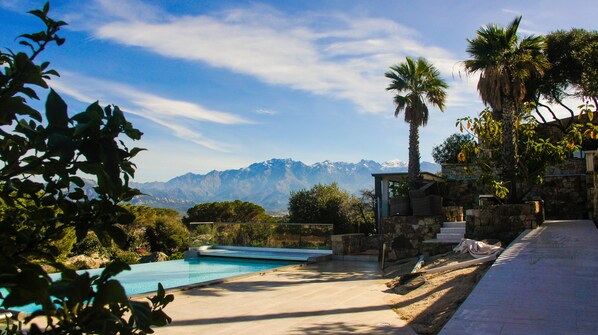 Outdoor pool, a heated pool