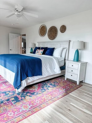 4 bedrooms, iron/ironing board, travel cot, WiFi