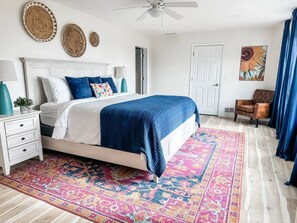 4 bedrooms, iron/ironing board, travel cot, WiFi