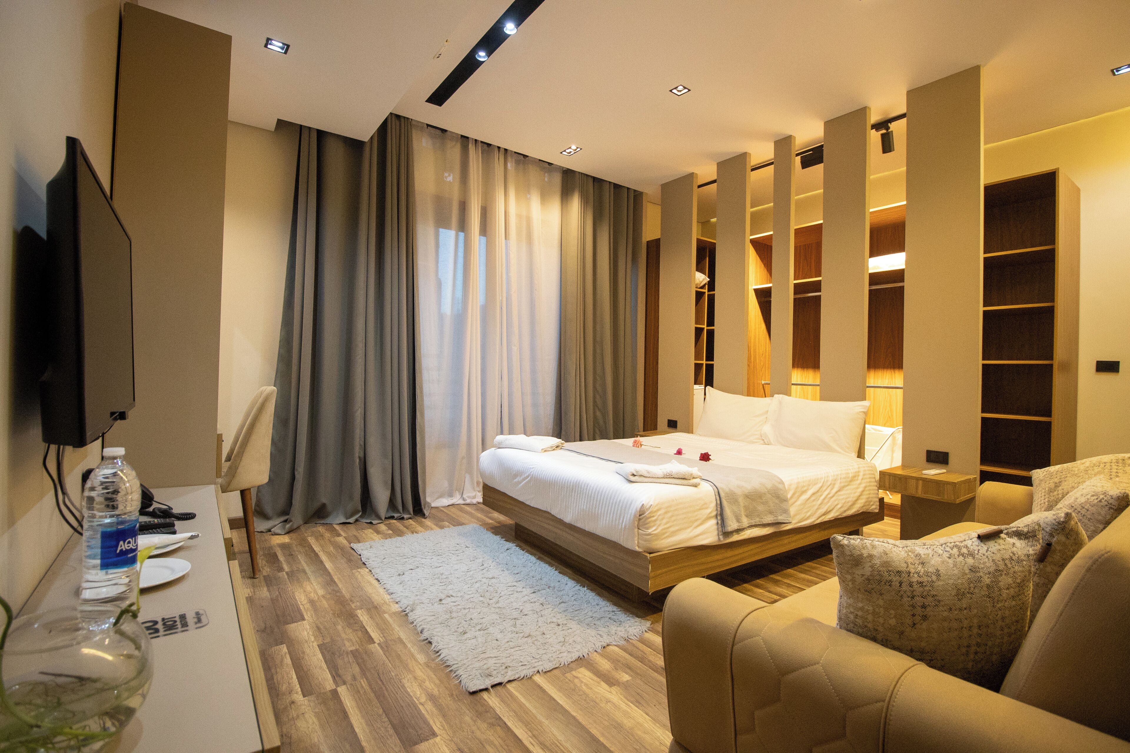 Egyptian cotton sheets, premium bedding, down duvets, memory-foam beds