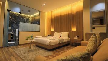 Egyptian cotton sheets, premium bedding, down duvets, memory-foam beds
