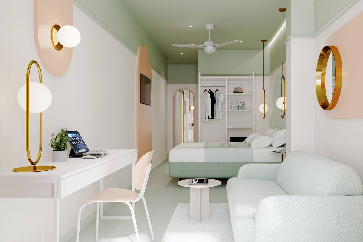 Down comforters, free WiFi, bed sheets