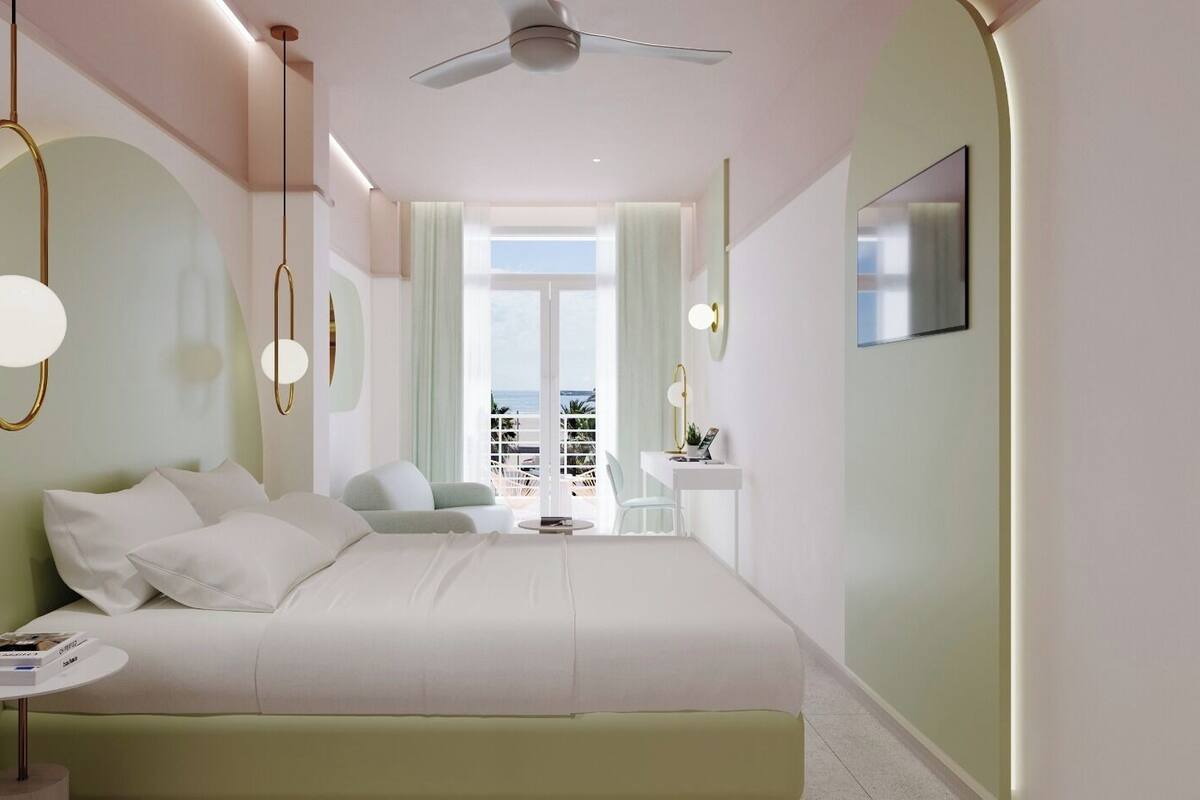 Superior fyrbäddsrum - 1 queensize-säng med bäddsoffa - havsutsikt | Duntäcken, gratis wi-fi och sängkläder