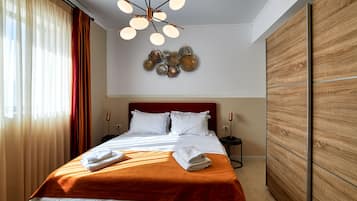 Apartemen Panorama | 1 kamar tidur, meja kerja, kedap suara, dan Wi-Fi gratis