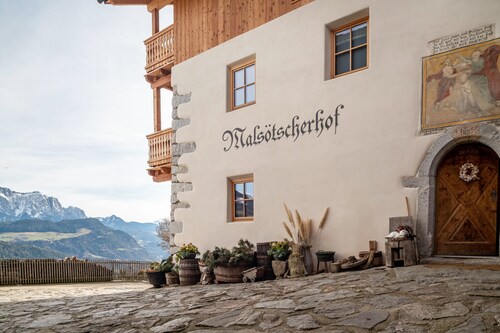 Ferienwohnung 'Malsötscherhof A' mit Bergblick, privater Terrasse und WLAN
