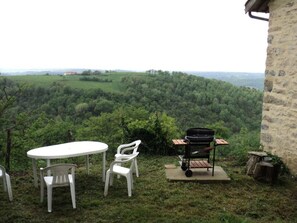 屋外ダイニングエリア