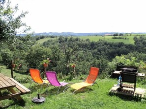 Outdoor dining - Petite maison en pierres proche du village d'agnac (Firmi)