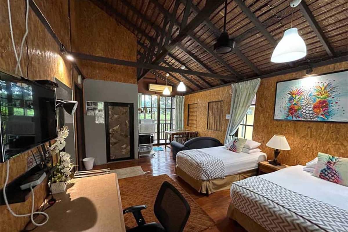 Chalet exĂ©cutif, salle de bain privĂ©e, vue sur le fleuve | 1 chambre, systĂšme dâinsonorisation, literie fournie