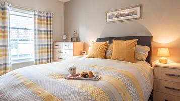 2 bedrooms, bed sheets