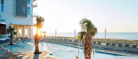 A heated pool
