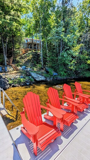 Property grounds - Waterfront sunsets and fires at Marble Point Cottage on Crowe Lake (Marmora)