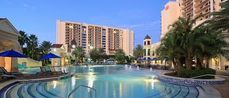 A heated pool