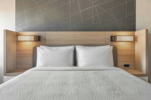 1 bedroom, premium bedding, memory-foam beds, desk