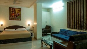 Deluxe studio suite, uitzicht op stad | Gratis wifi, beddengoed