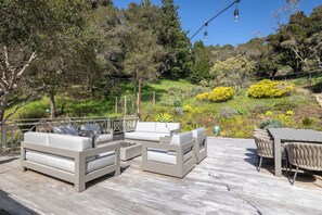 Outdoor dining - Serene Mountain Home with Ocean View! (Aptos)