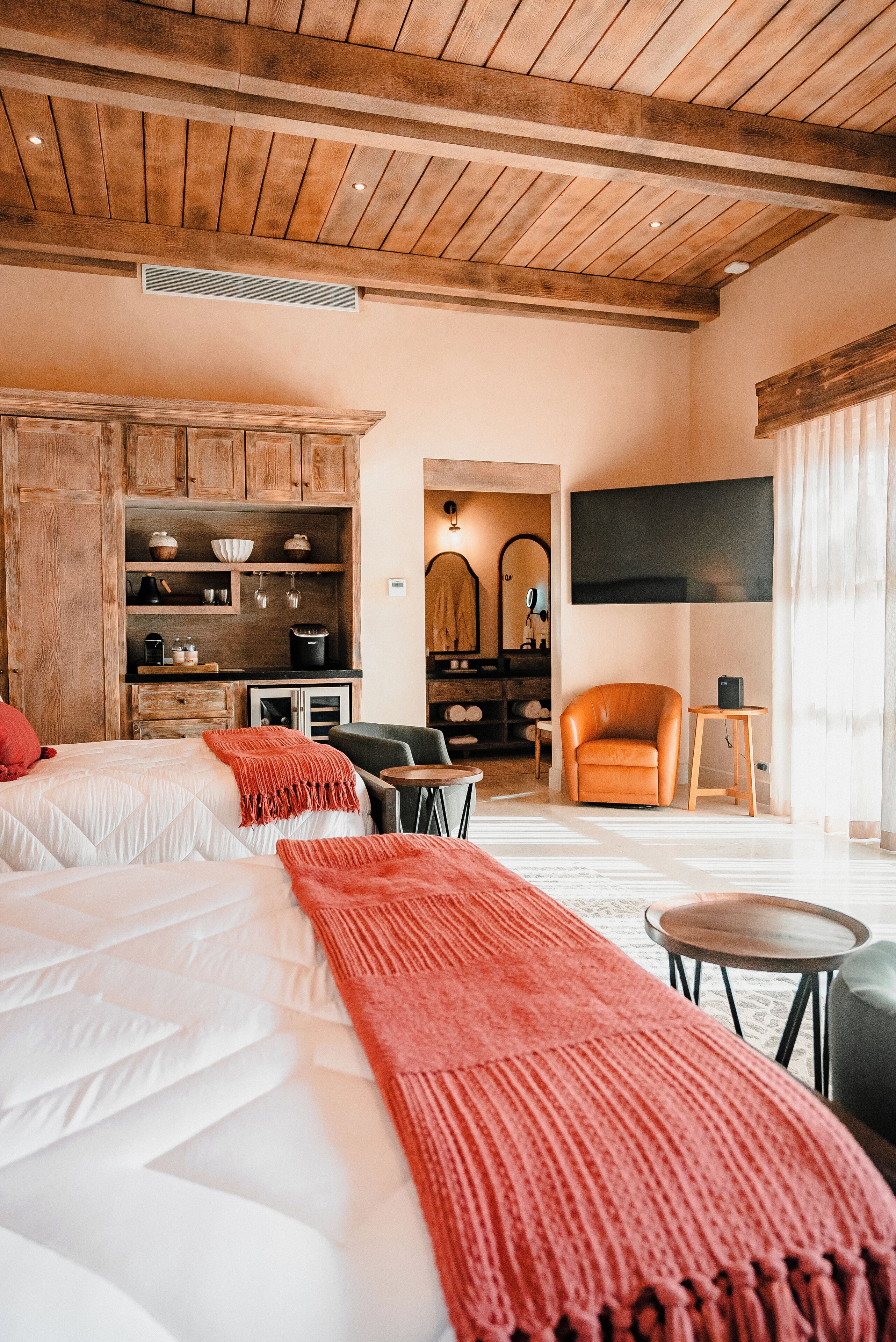 Biệt thự Deluxe, quang cảnh vườn nho | 1 phòng ngủ, bộ đồ giường cao cấp, chăn bông, nệm có lớp đệm bông 