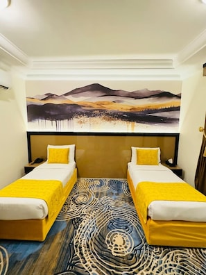 Twin Room | Premium bedding, pillow-top beds, blackout curtains, free WiFi