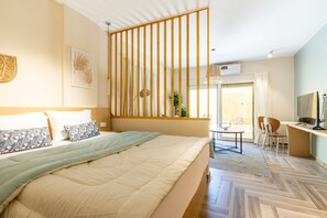 Estudio Signature, 1 cama de matrimonio | Escritorio, espacio para trabajar con un portátil, wifi gratis