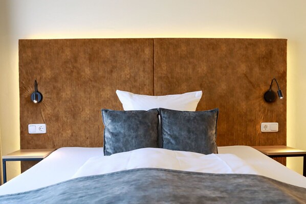 Kamar Deluks, pemandangan kebun | 1 kamar tidur, seprai Frette Italia, seprai premium, dan busa memori