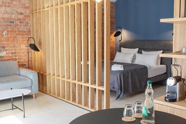 Suite – premium | 1 soverom, italienske Frette-laken og sengetøy av topp kvalitet