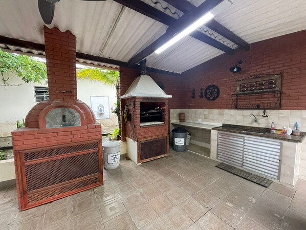 Terrace/patio - Casa de Praia com Grande Área Gourmet (Ilha Comprida)